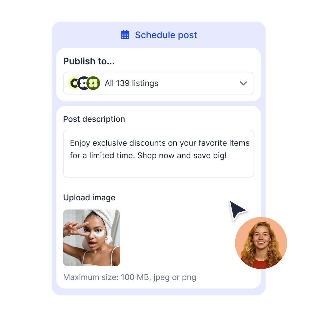 Create once, publish to every location.