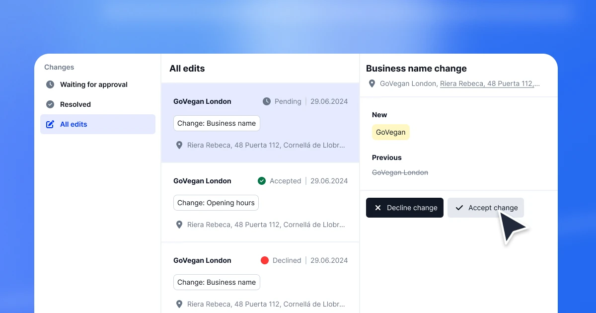 Como travar edições sugeridas no Google Business Profile