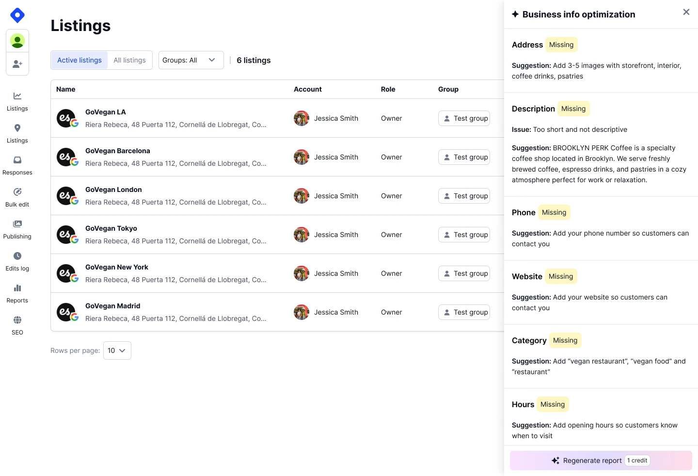 Google Business Profile audit and optimization tool